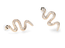 Load image into Gallery viewer, Golden Snake Earrings