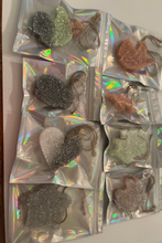 Load image into Gallery viewer, freshies, various colors and shapes including pink, gray, white, brown hanging cord