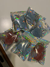 Load image into Gallery viewer, blue and pink car freshies, brown hanging cord, various shapes