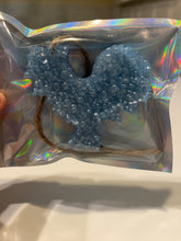 Load image into Gallery viewer, blue car freshie, brown hanging cord