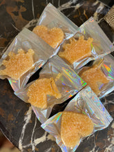 Load image into Gallery viewer, Gold car freshies, various shapes, gold hanging cord