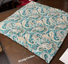 Load image into Gallery viewer, Teal Paisley Dreams Infant Blanket
