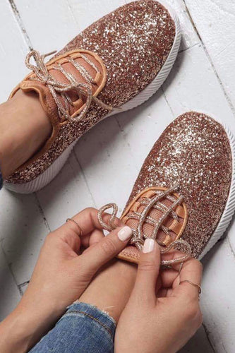 pink glitter fashion sneakers