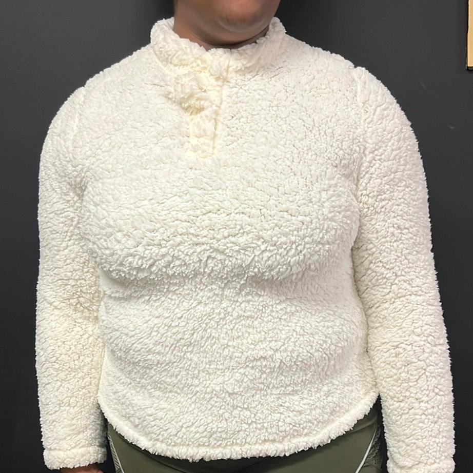 Cozy Sherpa Button-Up Sweater – Soft & Warm Winter Essential