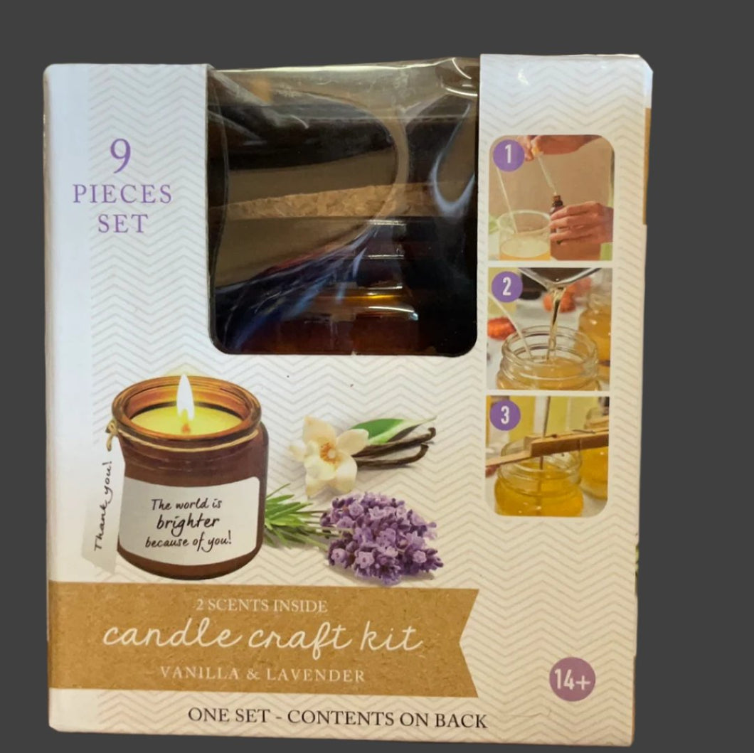 9-Piece Candle Craft Kit – Vanilla & Lavender Scents